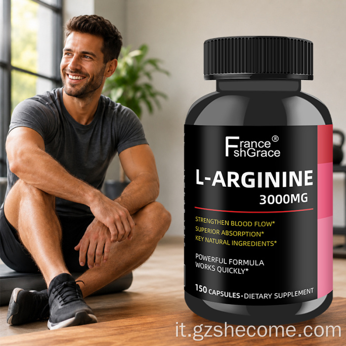 Shecome L-Arginina Capsule Supporto per la circolazione del flusso sanguigno